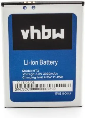 Produktbild von vhbw Akku Ersatz für HomTom SCCI000000002699 für Handy Smartphone Telefon (3000 mAh, 3,8 V, Li-Ion)
