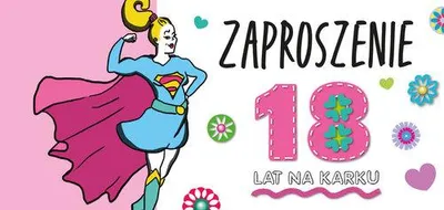 Image de Invitation 18 GIRLS - set de 5 avec enveloppes