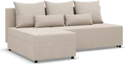 Produktbild von FERMO - Ecksofa mit Schlaffunktion, Bettkastem, Komfort und Still, beige
