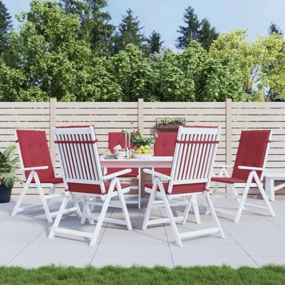 Produktbild von Maison Exclusive - Gartenstuhlauflagen für Hochlehner 6 Stk. Weinrot 120x50x3 cm