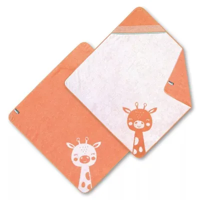 Produktbild von Dyckhoff Kaputzentuch 'Giraffe' Koralle - Orange 100 x 100 cm