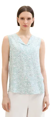 Immagine prodotto di TOM TAILOR, blusa da donna con motivo, design a piccoli fiori blu, taglia 36
