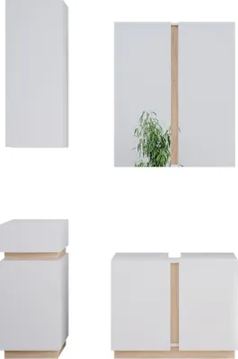 Image de Meubles bain Vicco Gloria Blanc 4 parties, Model 40890