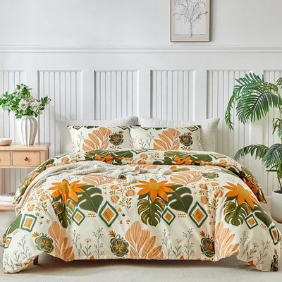 Zdjęcie produktu dla Komplet pościeli w stylu barokowym, wzór, 240 x 260 cm, 3-częściowy, przeznaczony dla łóżek o szerokości 180 cm