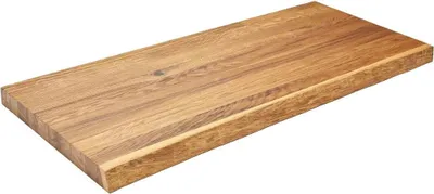 Produktbild von Eiche Naturholz Waschtischplatte, massiv Holz, 80 x 55 x 5 cm
