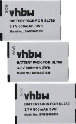 Produktbild von vhbw 3x Akku kompatibel mit Siemens Gigaset SL78H schnurlos Festnetz Telefon (800 mAh, 3,7 V, Li-Ion)