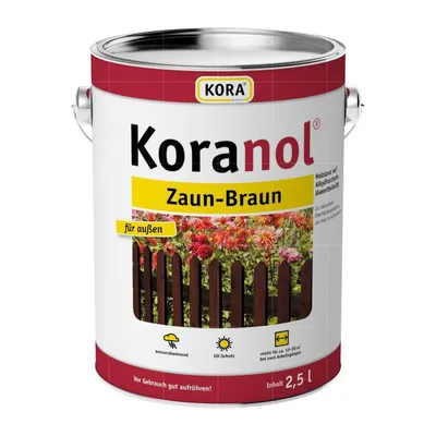 Produktbild von KORA Koranol Zaun-Braun 2.5 Liter Dunkelbraun