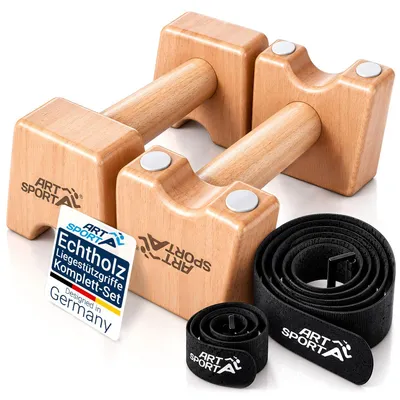 Produktbild von ArtSport Liegestützgriffe aus Holz M - Calisthenics, Parallettes, Liegestützen