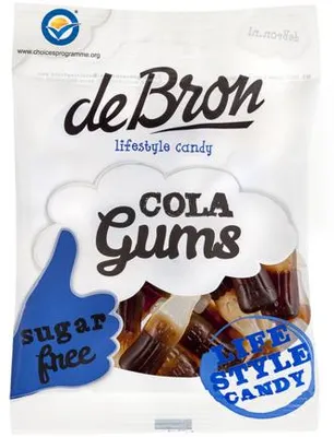 Produktbild von De Bron Cola gums suikervrij (100 gr)