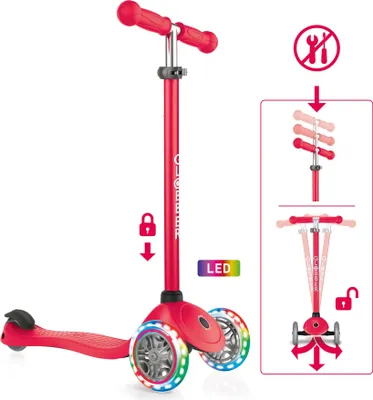 Produktbild von GLOBBER PRIMO LIGHTS rot, mit Leuchtrollen