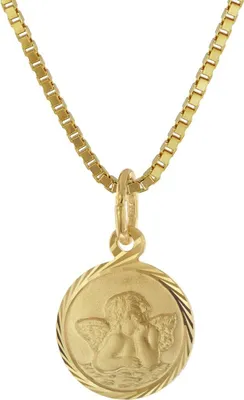 trendor 41201 Kinder-Anhänger Gold 333 Schutzengel mit vergoldeter Silberkette 1