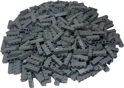 A pile of dark gray LEGO bricks.