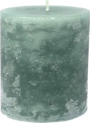 Produktbild von Stumpenkerze durchgefärbt mint mamoriert Ø 10 cm x 12 cm
