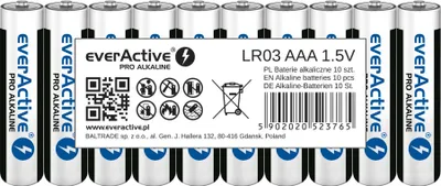 Produktbild von everActive Pro Batterien Micro Mignon AAA LR03 1,5 V 2900mAh 1250 mA 10er Pack