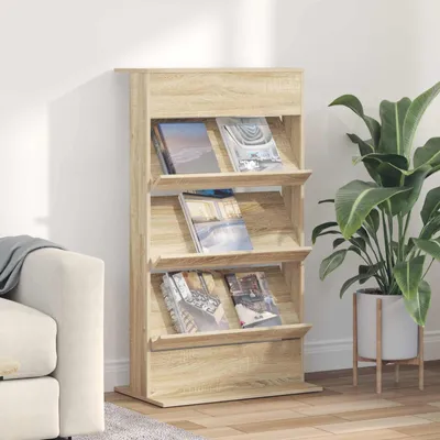Produktbild von "Winter Sale" Magazinregal Sonoma-Eiche 70 x 41 x 126 cm Holzwerkstoff - CD- & DVD-Regale Design Neu188549