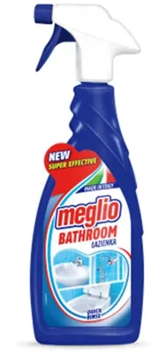 A bottle of bathroom cleaner.