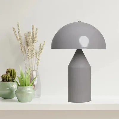 Produktbild von Nachttischlampe Pilz Lampe I Lipeo I Grau Tischlampe | Table Lamp Metall | Mushroom Lamp