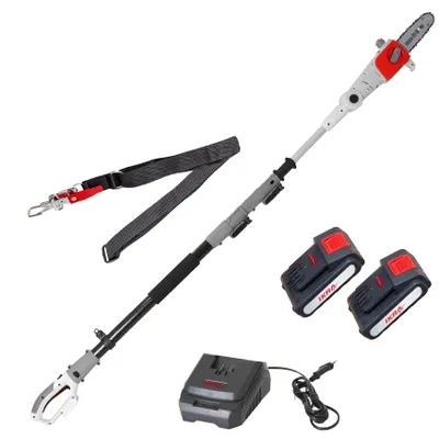 Productafbeelding van IKRA Accu-telescoop snoeizaag met lange steel, model ICPS 2020 | 20V | OREGON zaagblad | Werkhoogte tot 4 meter | slechts 3,7 kg | inclusief 2 accu's en snellader