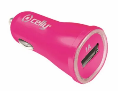 Image de Celly CCUSBPK Chargeur d'appareils mobiles Rose Car