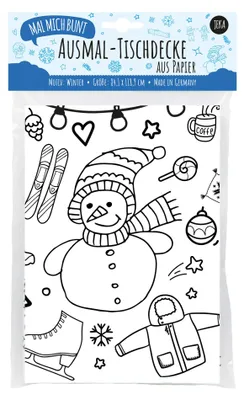 Papier-Maltischdecke Winter, 118,9 x 84,1 cm, für Kinder