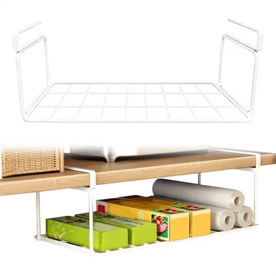 Hängekorb für Regalböden bis 2,5 cm, 40x20x12,5 cm, weiß