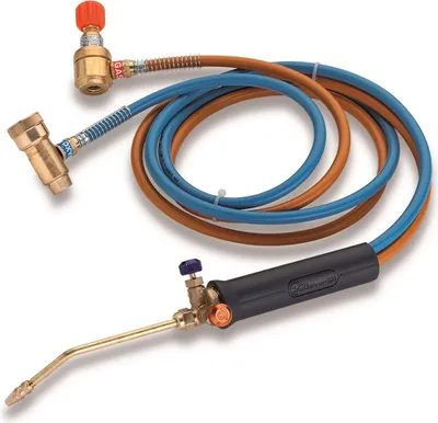 Image de Chalumeau Bi-Gaz Oxygène M10 et Gaz Butane Propane Tuyaux 1.5 m KEMPER