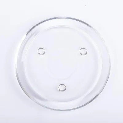Produktbild von INNA-Glas Runder Kerzenuntersetzer VINCENTIA aus Glas, klar, Ø14 cm - Kerzen Glasuntersetzer
