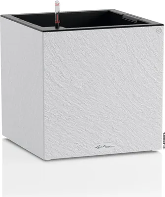Obrázek produktu pro Lechuza Samozavlažovací květináč Canto Slatestone Square průměr 30 cm, šedá