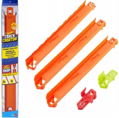 Produktbild von Hot Wheels Track Builder Track Creator Straight Track Pack CDU, Fahrzeug- & Schienen-Set, 3 Jahr(e), Kunststoff, Mehrfarbig