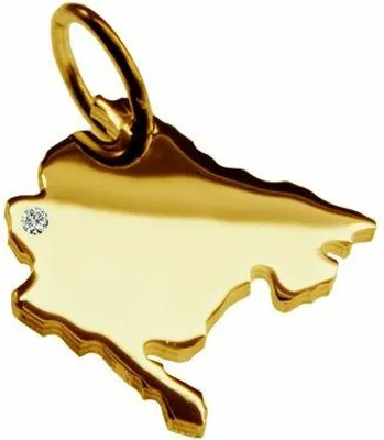 Produktbild von Anhänger Monte mit Brillant am Wunschort 585 Gelbgold