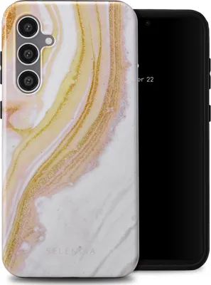 Produktbild von Selencia Vivid Back Cover Samsung Galaxy S23 FE - Chic Marble Gold