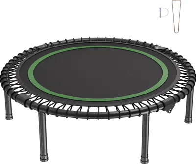 Obrázok produktu pre SucceBuy skladacia mini trampolína, 40-palcová fitness trampolína, max. zaťaženie 330 libier, stabilná a tichá, malá vnútorná tréningová trampolína pre dospelých na cvičenie v interiéri/záhrade