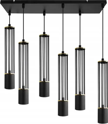 Produktbild von LED Deckenlampe Hängelampe Kronleuchter schwarz elegant Loft für Küche und Zimmer