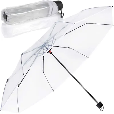 Produktbild von Transparenter Regenschirm mit Automatiköffnung - Großer, durchsichtiger Schirm, extrem windbeständig & robuster, rostfreier Rahmen