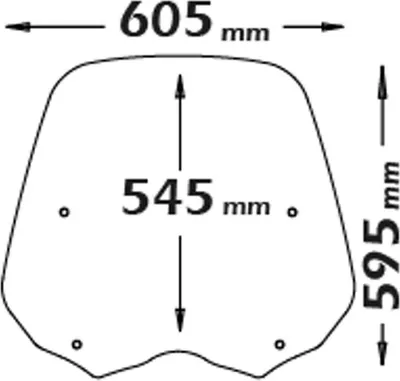 Immagine prodotto di Cupolino ISOTTA fumè chiaro 545x595mm per HONDA