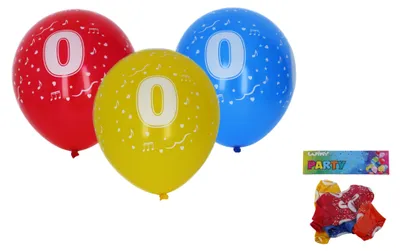 Obrázok produktu pre Nafukovací balón 30 cm - sada 5 kusov s číslom 0