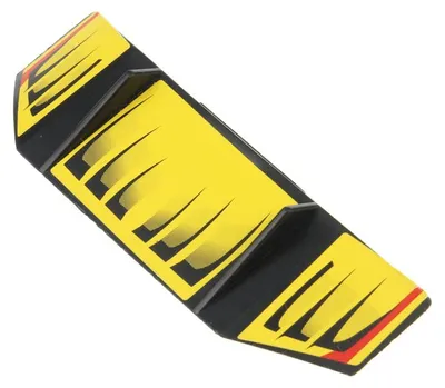 Produktbild von 1x Lego Technic Fahrzeug Spoiler 3x8 schwarz Sticker gelb rot 8166 61073pb06