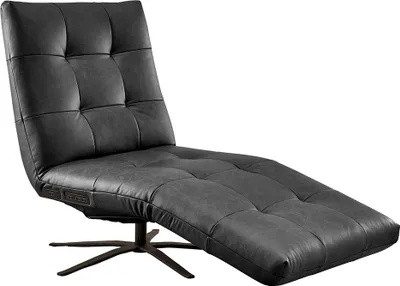 Produktbild von KAWOLA Relaxliege LETICIA motorisch Leder schwarz