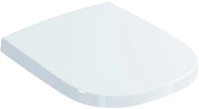 Immagine prodotto di Sedile WC Ideal Standard SOFTMOOD con rivestimento, cerniere in acciaio inox bianco, con chiusura ammortizzata