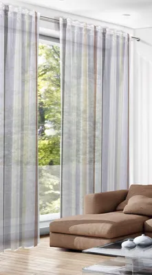 Produktbild von Fertigschal verdeckte Schlaufen natur-braun - Größe (HxB) 245x140cm beige