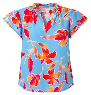 Image de JEONA - Chemisier pour femmes - Bleu - Taille L