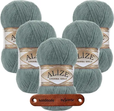 Produktbild von 5 x ALIZE Angora Gold 164 Azure mit Label