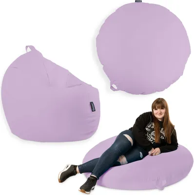 Produktbild von Sitzsack mit füllung 2 in 1 Sitzkissen Bean Bag Outdoor Indoor Wasserfest | Flieder 145cm