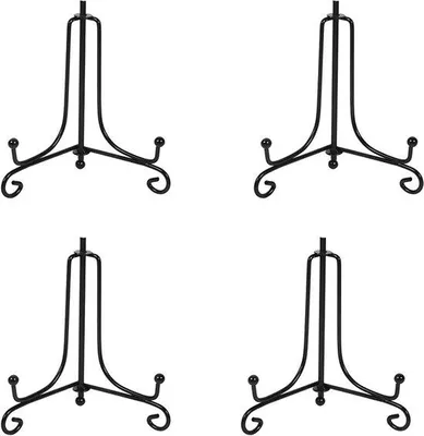 Produktbild von Präsentationsständer Set 4 Stück - Schwarz, 10 cm hoch
