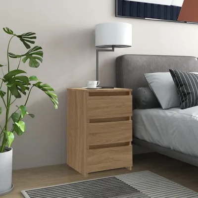 Produktbild von vidaXL Nachttische 2 Stk. Sonoma-Eiche 40x35x62,5 cm Holzwerkstoff