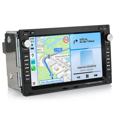 Produktbild von 128GB Autoradio für VW Polo 9N Passat B5 Golf Sharan T5 T4 CarPlay Android Auto 4G LTE WiFi GPS Navi 8Kern RDS DSP DAB+ BT 7 Zoll