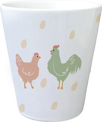 Produktbild von Hahn und Huhn Blumentopf mit Eiern