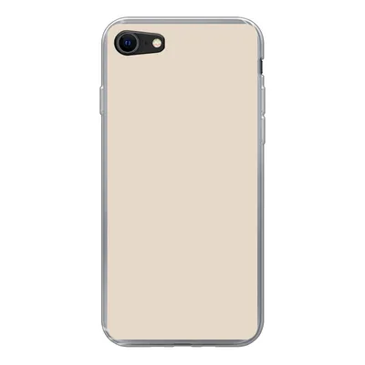 Produktbild von MuchoWow® Handyhülle Schutzhülle Hülle für iPhone 8 Hell - Beige - Farbe - Unifarben Silikon Softcase Handy Hülle - Schutzhaube