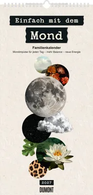Produktbild von DUMONT Familienplaner Einfach mit dem Mond 2027, 22 x 45 cm, tägliche Mondimpulse, 4 Spalten