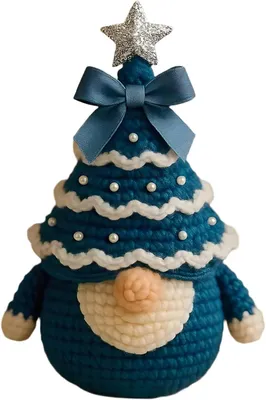 Productafbeelding van Haakset Beginners - Breipakket Knutselen - Feestdagen Decoratie - Duidelijke Instructies - 15 cm - Blauw